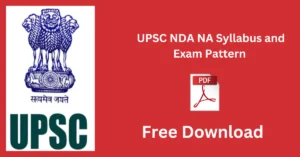 UPSC NDA NA Syllabus and Exam Pattern