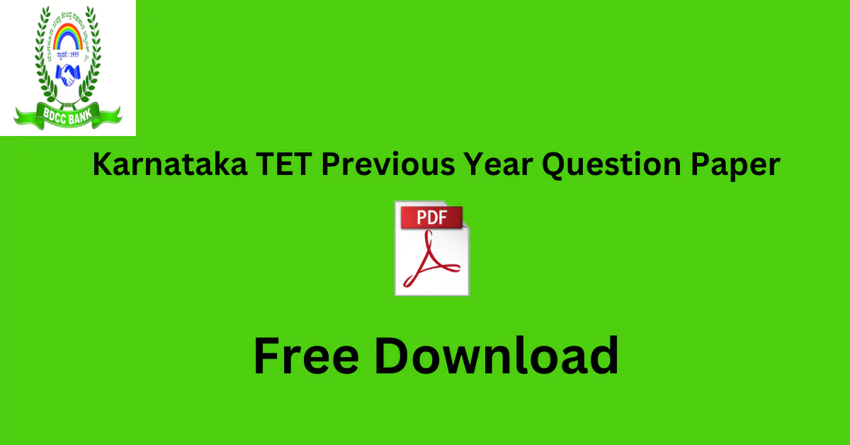 Bangalore DCC Bank Previous Year Question Paper