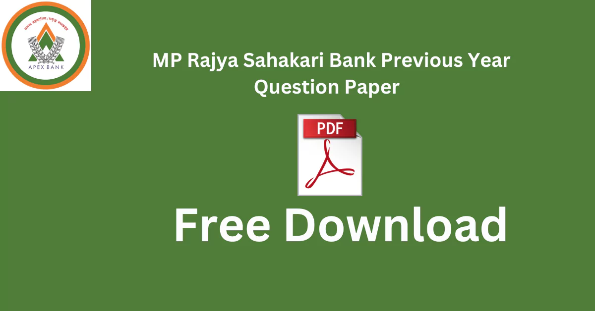 MP Rajya Sahakari Bank Previous Year Question Paper