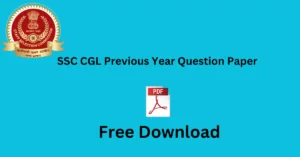 SSC CGL Previous Year Question Paper