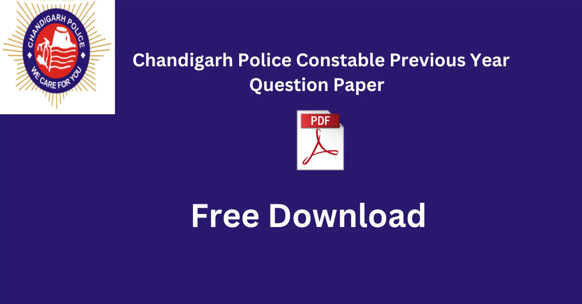 Chandigarh Police Constable Previous Year Question Paper