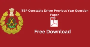 ITBP Constable Driver Previous Year Question Paper