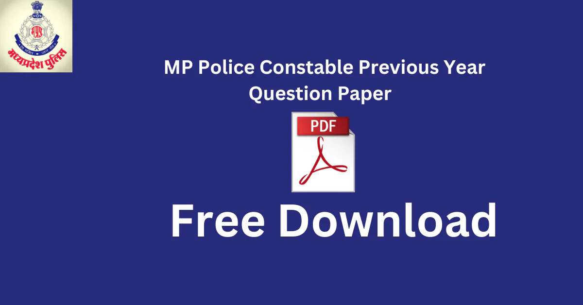 MP Police Constable Previous Year Question Paper