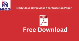NIOS Class 10 Previous Year Question Paper