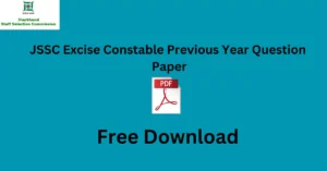 JSSC Excise Constable Previous Year Question Paper