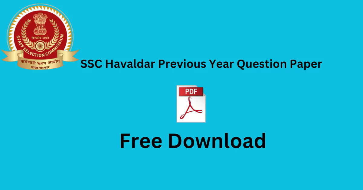 SSC Havaldar Previous Year Question Paper