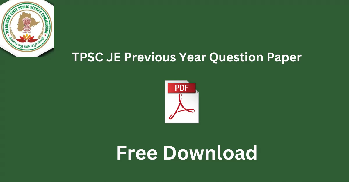 TPSC JE Previous Year Question Paper