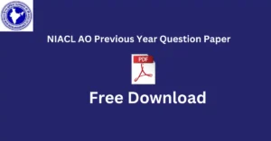NIACL AO Previous Year Question Paper