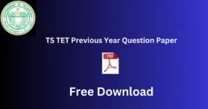 TS TET Previous Year Question Paper