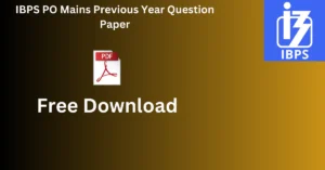 IBPS PO Mains Previous Year Question Paper
