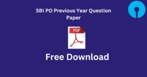 SBI PO Previous Year Question Paper