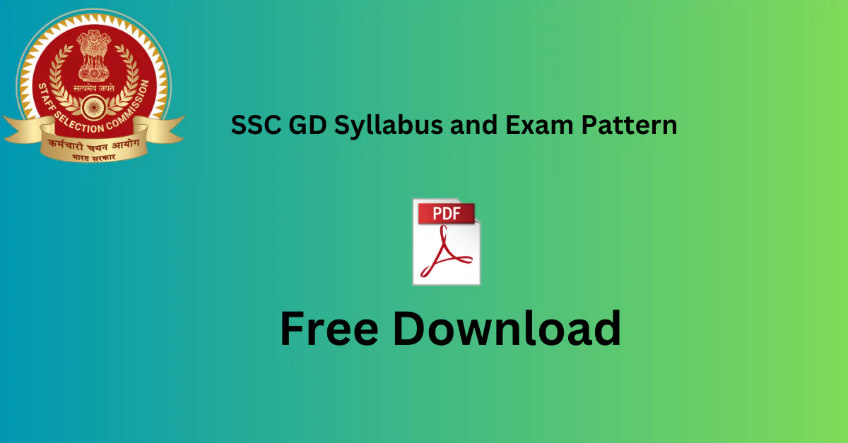 SSC GD Syllabus and Exam Pattern