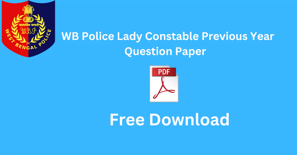 WB Police Lady Constable Previous Year Question Paper