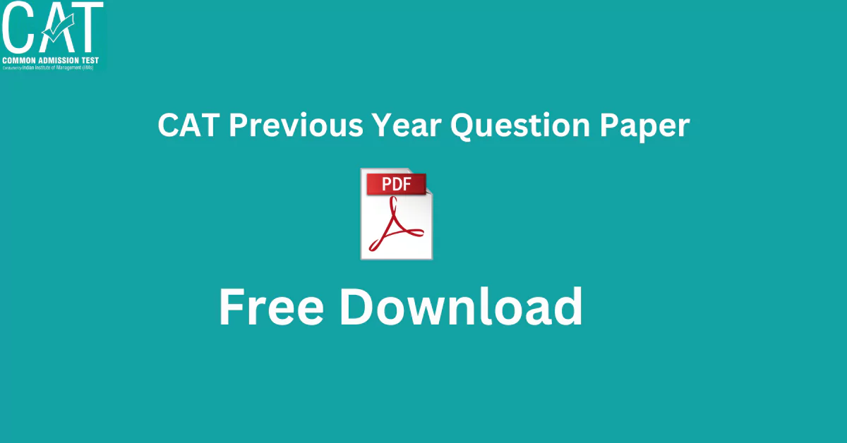 CAT Previous Year Question Paper