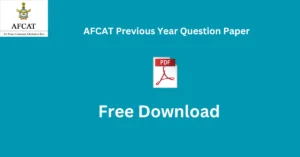 AFCAT Previous Year Question Paper