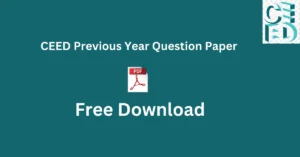 CEED Previous Year Question Paper