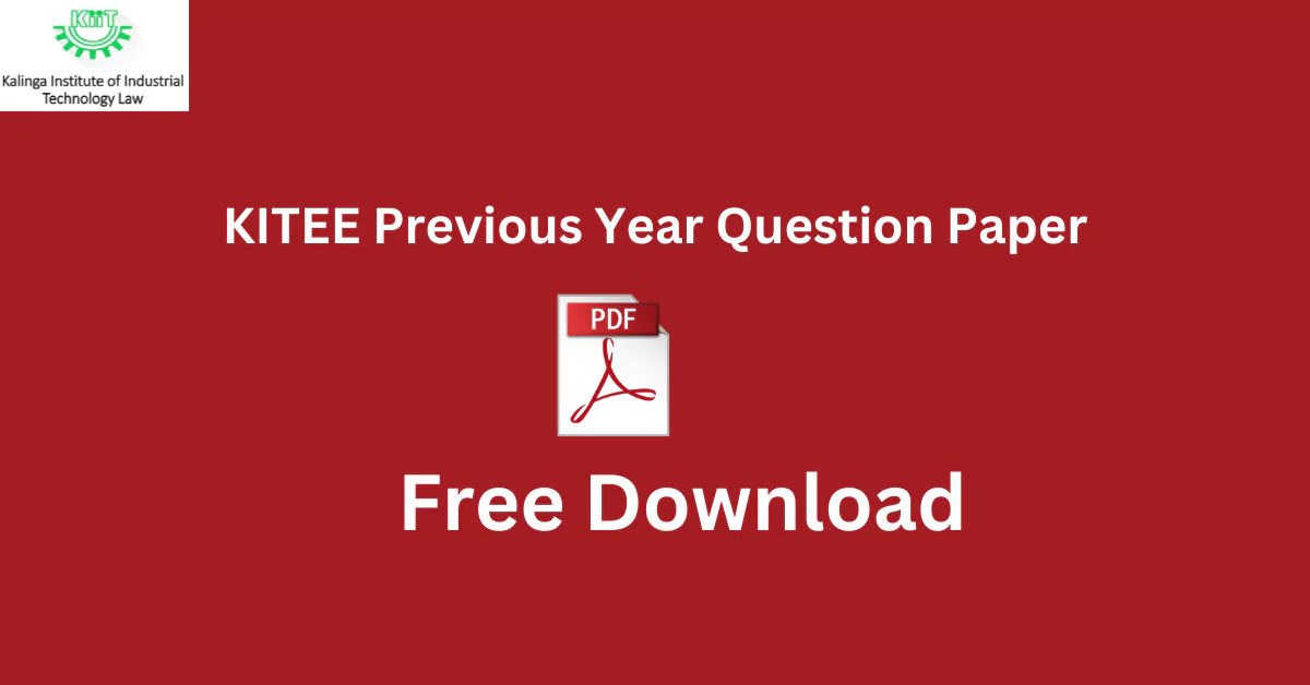 KITEE Previous Year Question Paper