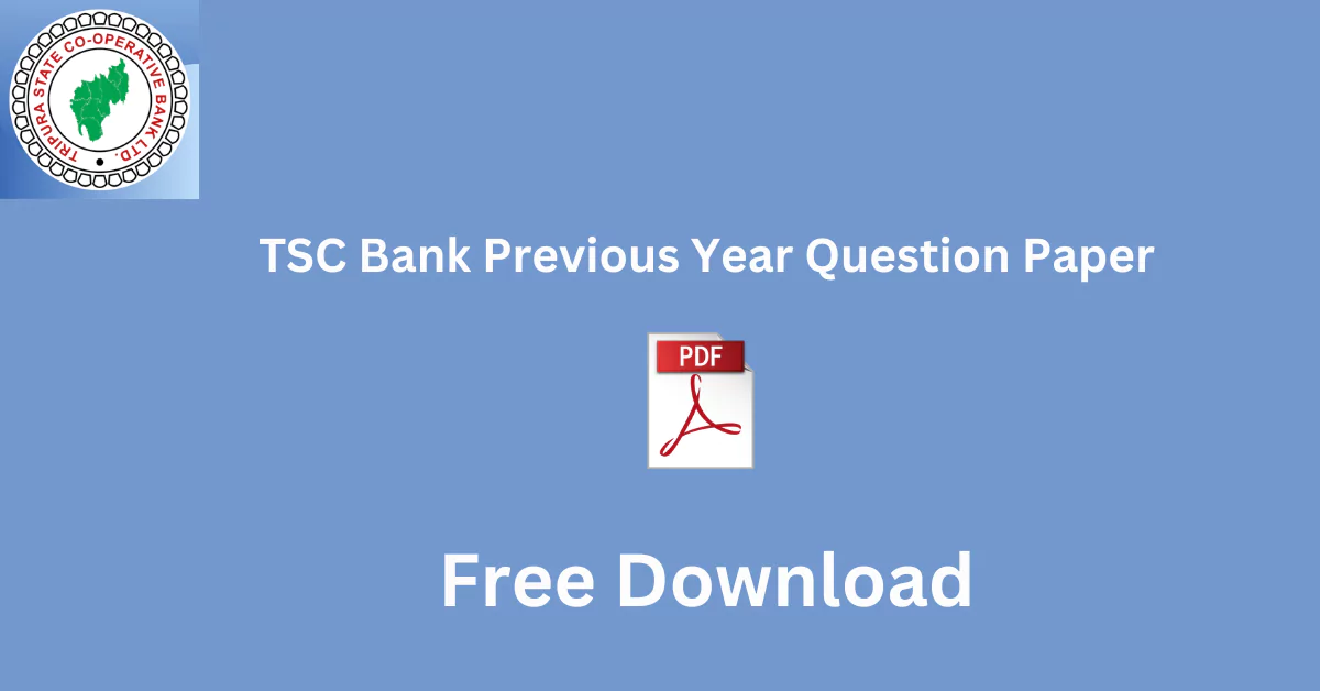 TSC Bank Previous Year Question Paper