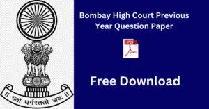 Bombay High Court Previous Year Question Paper