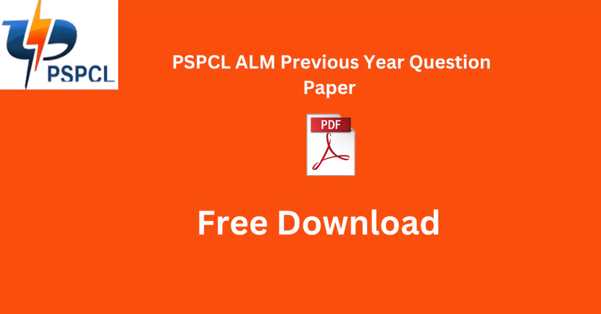PSPCL ALM Previous Year Question Paper