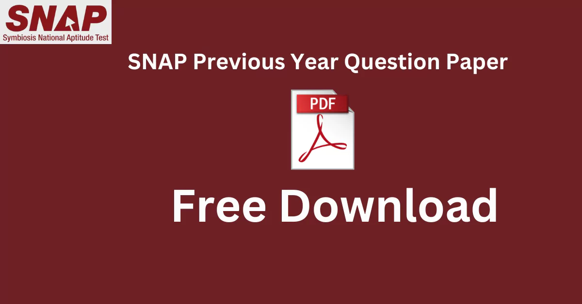 SNAP Previous Year Question Paper