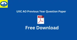 UIIC AO Previous Year Question Paper