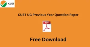 CUET UG Previous Year Question Paper