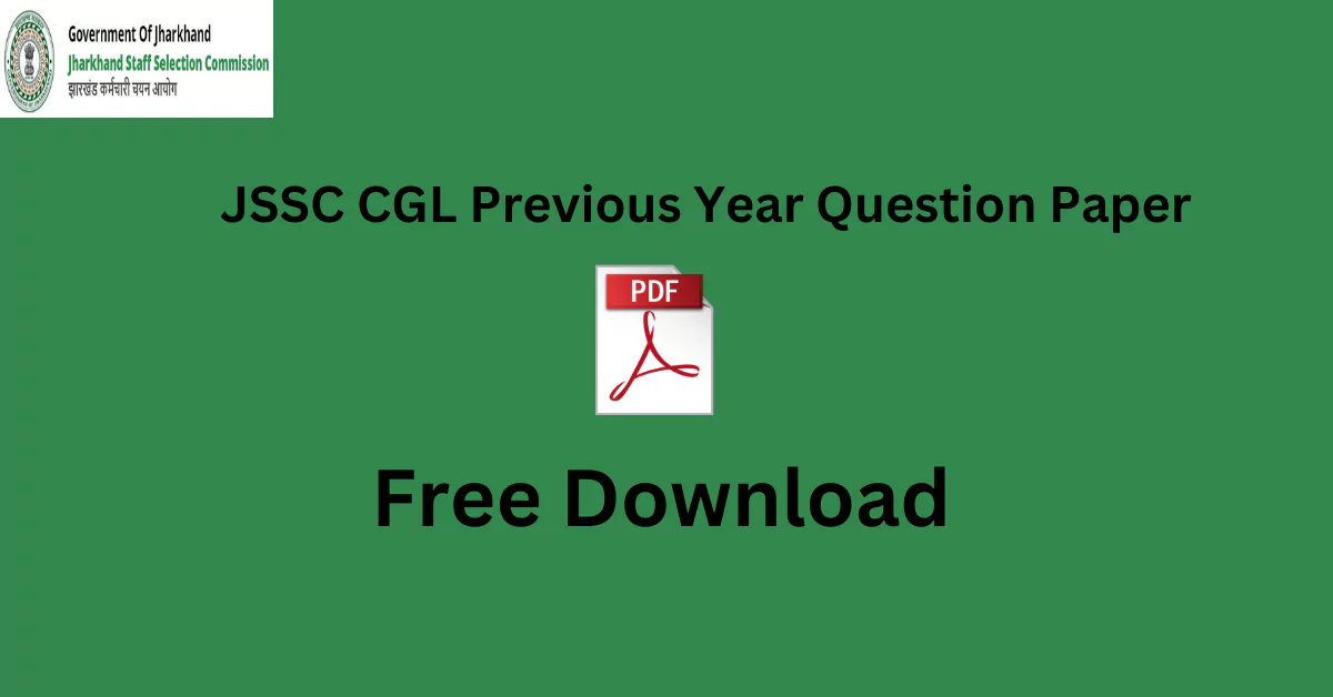 JSSC CGL Previous Year Question Paper