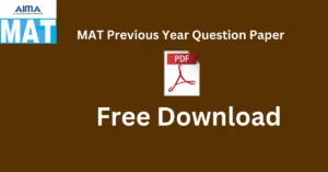MAT Previous Year Question Paper