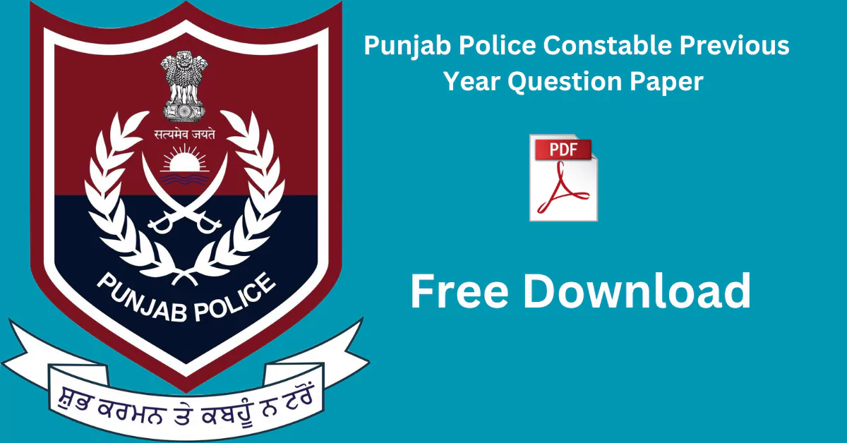 Punjab Police Constable Previous Year Question Paper