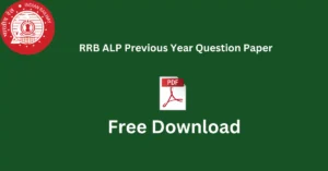 RRB ALP Previous Year Question Paper