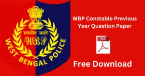 WBP Constable Previous Year Question Paper