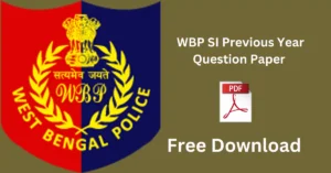 WBP SI Previous Year Question Paper