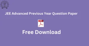 JEE Advanced Previous Year Question Paper