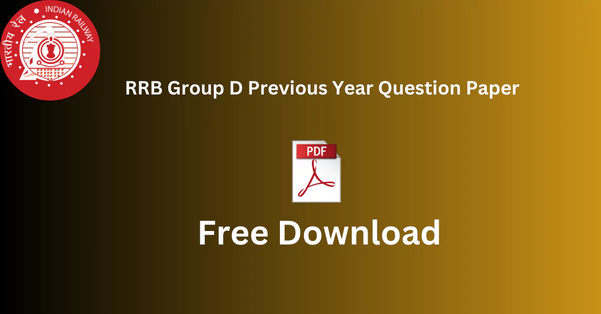 RRB Group D Previous Year Question Paper
