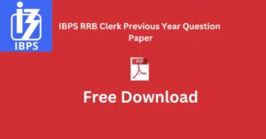 IBPS RRB Clerk Previous Year Question Paper