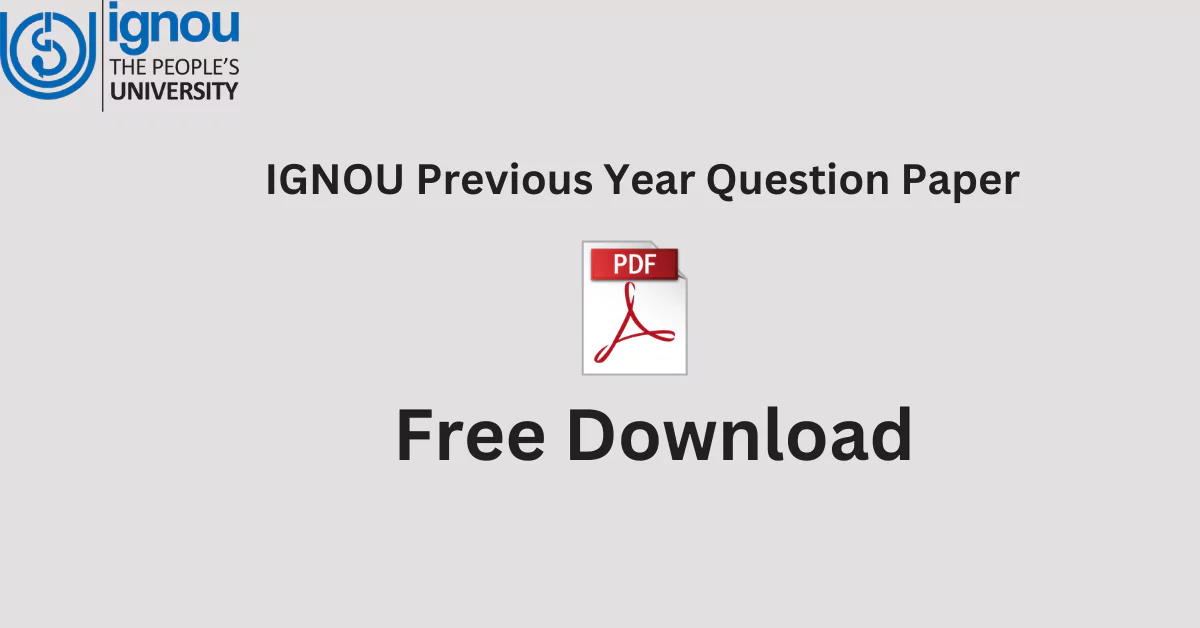 IGNOU Previous Year Question Paper