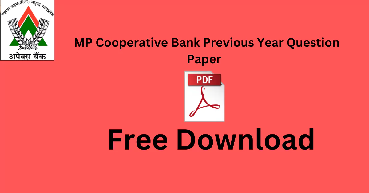 MP Cooperative Bank Previous Year Question Paper
