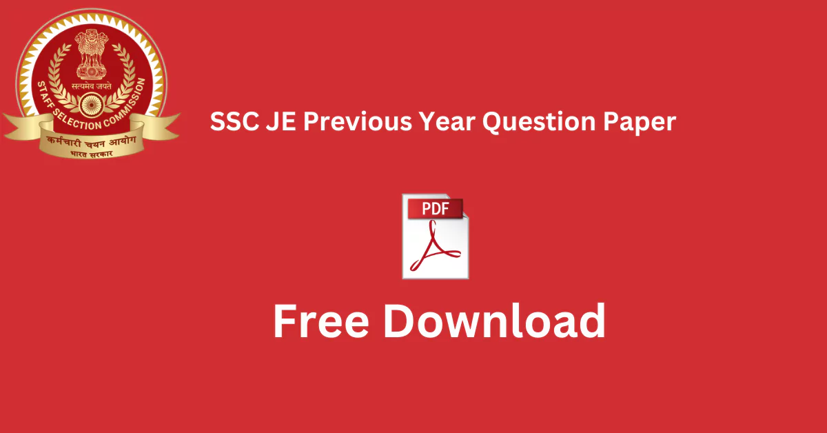 SSC JE Previous Year Question Paper