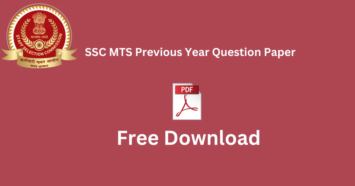 SSC MTS Previous Year Question Paper